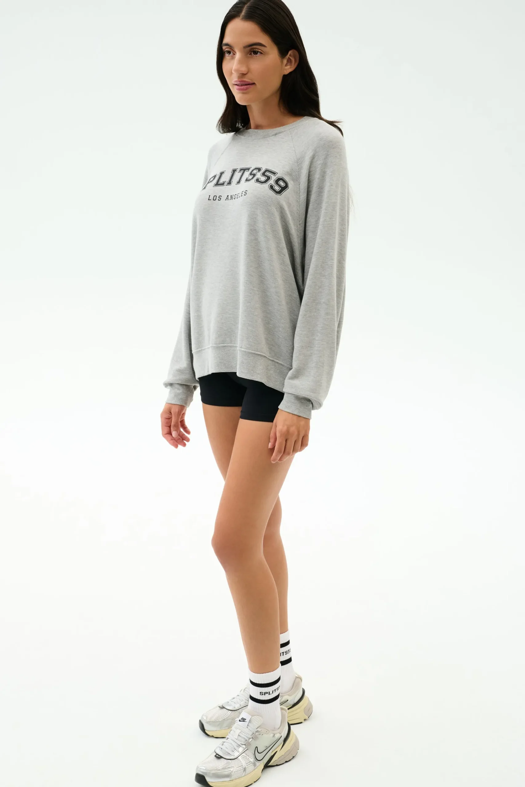 New Andie Oversized Fleece Varsity Graphic Sweatshirt Sweats & Tracksuits