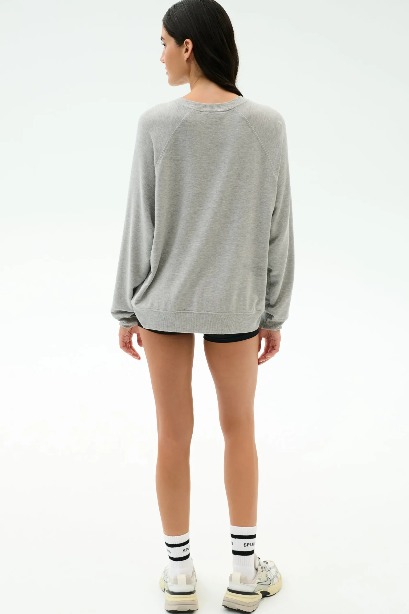 New Andie Oversized Fleece Varsity Graphic Sweatshirt Sweats & Tracksuits