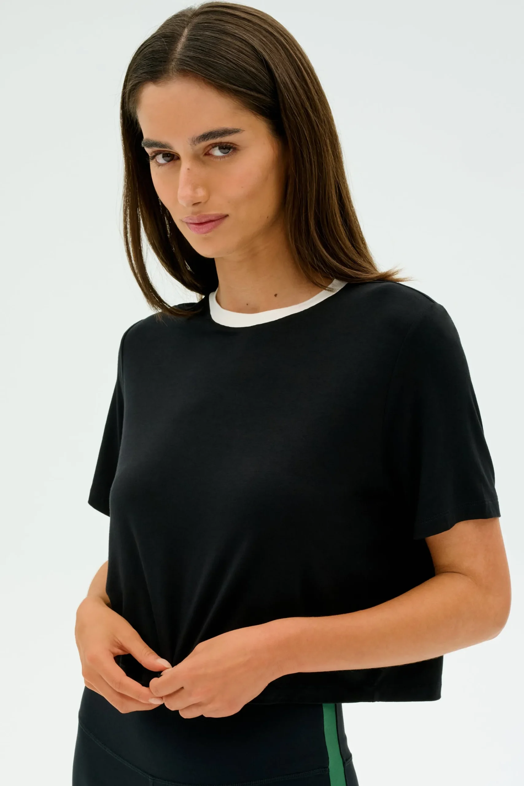 Sale Djuna Crop Ringer Tops & Tanks