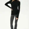 Clearance Jackson Rib Full Length Turtleneck Tops & Tanks