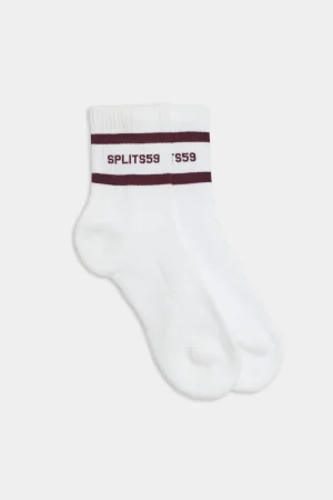 Outlet Logo Stripe Quarter Socks Accessories