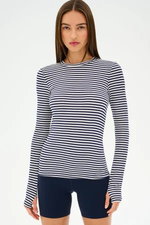 Fashion Louise Rib Long Sleeve Tops & Tanks