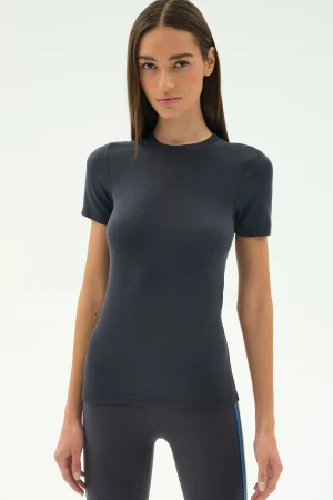 Clearance Louise Rib Short Sleeve Tops & Tanks