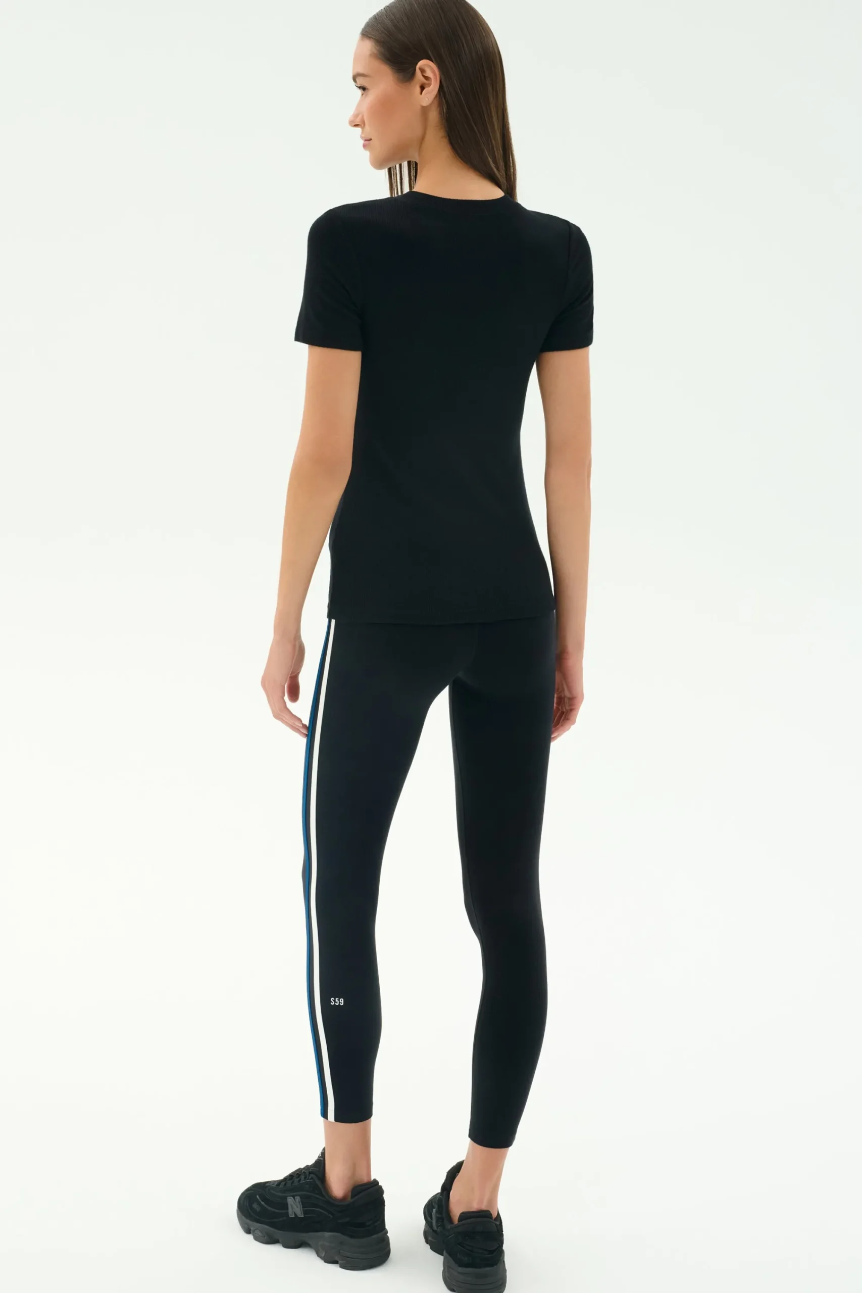 Fashion Louise Rib Short Sleeve Tops & Tanks