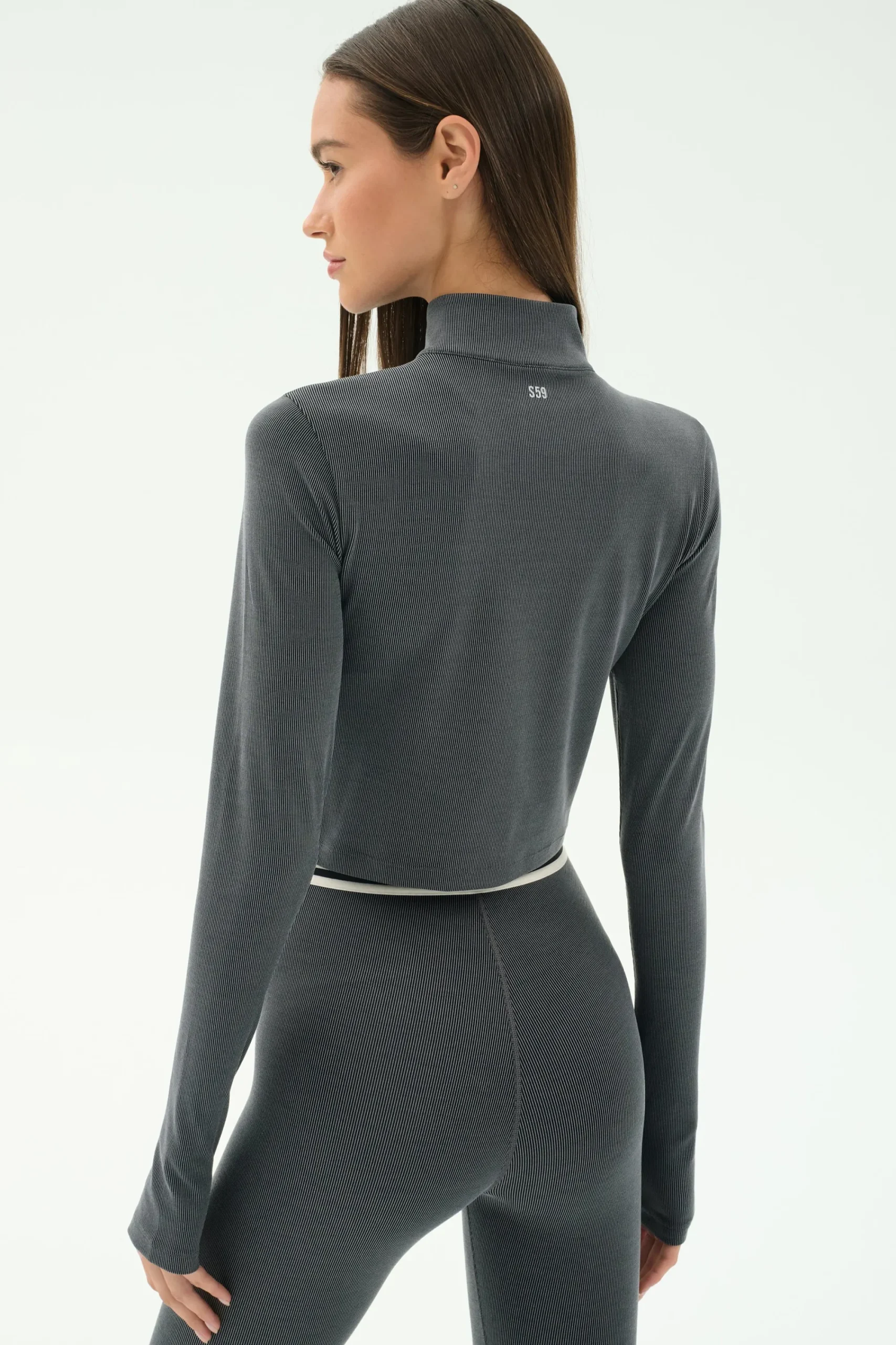 Outlet Stevie Active Rib Half Zip Outerwear|Tops & Tanks