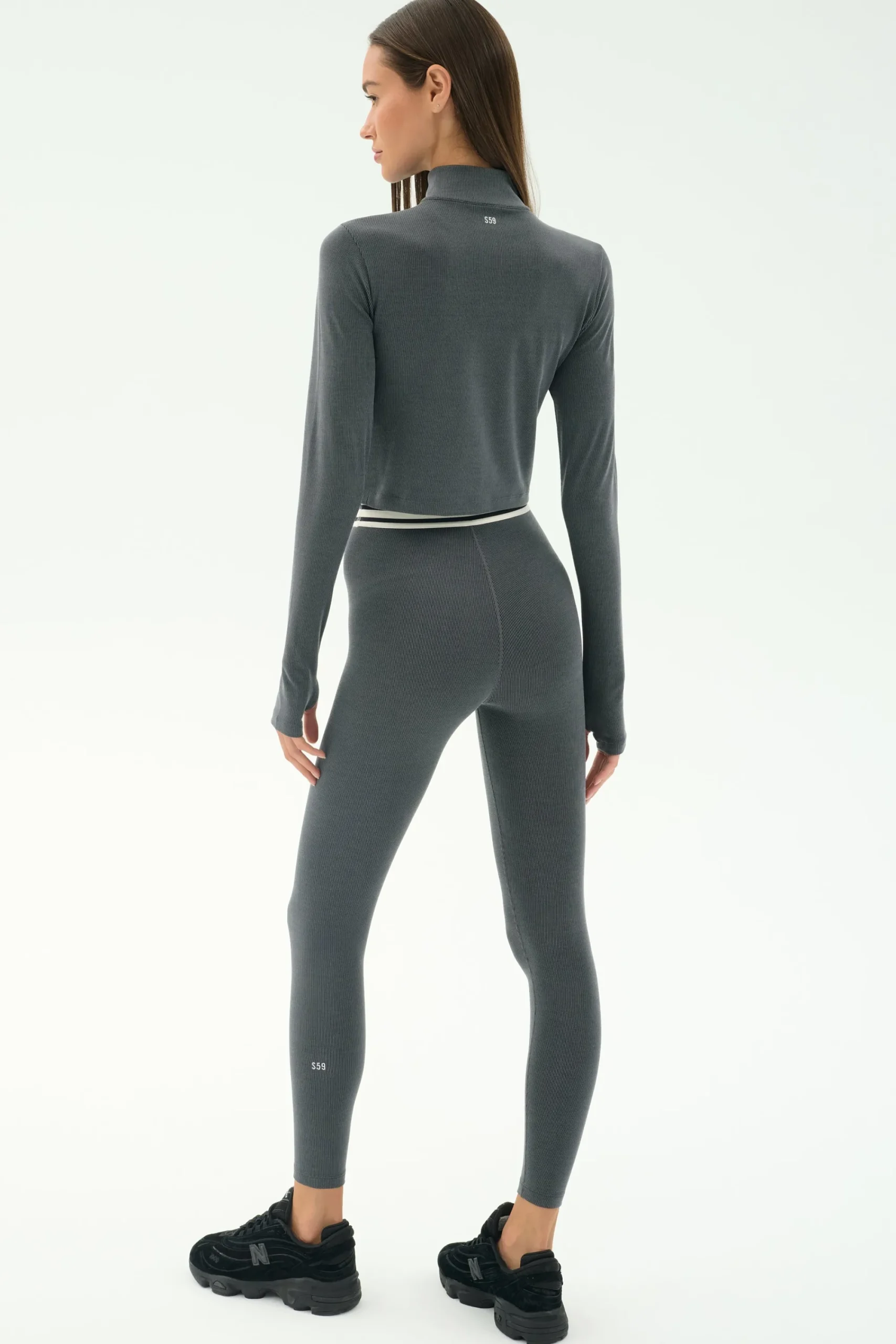 Outlet Stevie Active Rib Half Zip Outerwear|Tops & Tanks